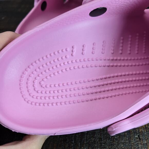 NEW Crocs Classic Slip On Clogs Mens Size 9 Sandals Water Friendly Tweed Pink - Picture 11 of 13